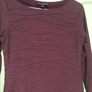 Purple 3/4 sleeve midi dress